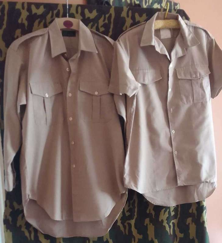 Uniforms SADF SA ARMY STEP OUT SHIRT SET 1 X LONG SLEEVE 1 X SHORT SLEEVE SHIRT was listed for 0.00 on 24 Nov at 23 01 by securewise in Cape Town ID 629560617